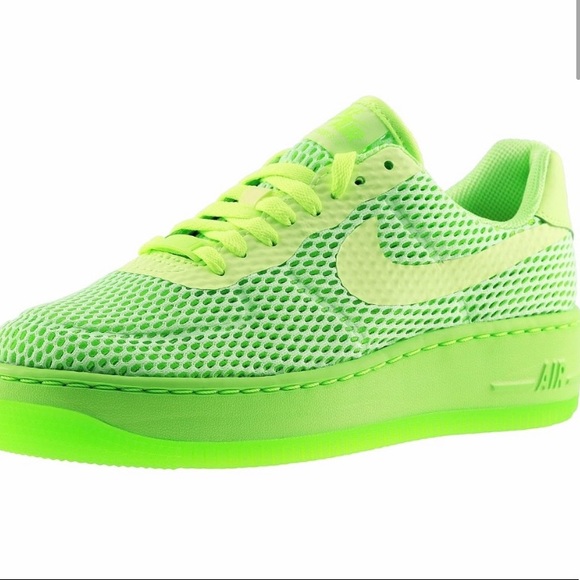 Nike Air Force 1 Women’s 8 Ghost Green Sneakers Upstep  Low Top BR Mesh Swoosh - Picture 1 of 9